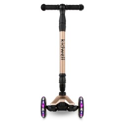 Trotinetă pliabilă pentru copii, cu lumini LED, Kidwell Vento Gold