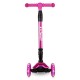 Trotinetă pliabilă pentru copii, cu lumini LED, Kidwell Vento Pink - Silver