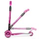 Trotinetă pliabilă pentru copii, cu lumini LED, Kidwell Vento Pink - Silver