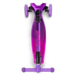 Trotinetă pliabilă pentru copii, cu lumini LED, Kidwell Vento Pink - Violet