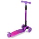 Trotinetă pliabilă pentru copii, cu lumini LED, Kidwell Vento Pink - Violet