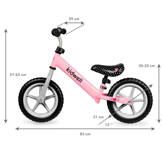 Bicicletă fără pedale Rebel, roz