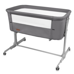Pătuț Co-Sleeper pentru bebeluși Kidwell Nali 2 în 1, gri