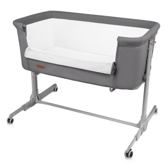 Pătuț Co-Sleeper pentru bebeluși Kidwell Nali 2 în 1, gri