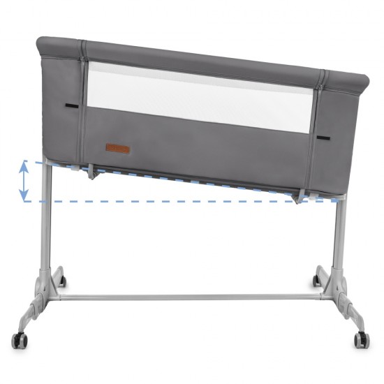 Pătuț Co-Sleeper pentru bebeluși Kidwell Nali 2 în 1, gri