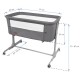 Pătuț Co-Sleeper pentru bebeluși Kidwell Nali 2 în 1, gri