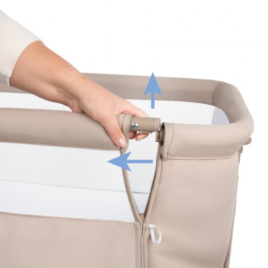 Pătuț Co-Sleeper pentru bebeluși Kidwell Nali 2 în 1, bej