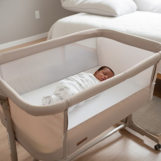 Pătuț Co-Sleeper pentru bebeluși Kidwell Nali 2 în 1, bej