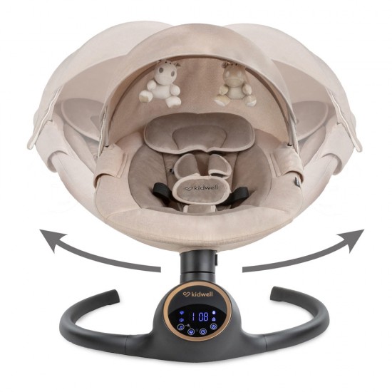 Balansoar electric 2 în 1 Kidwell REVE bej/auriu