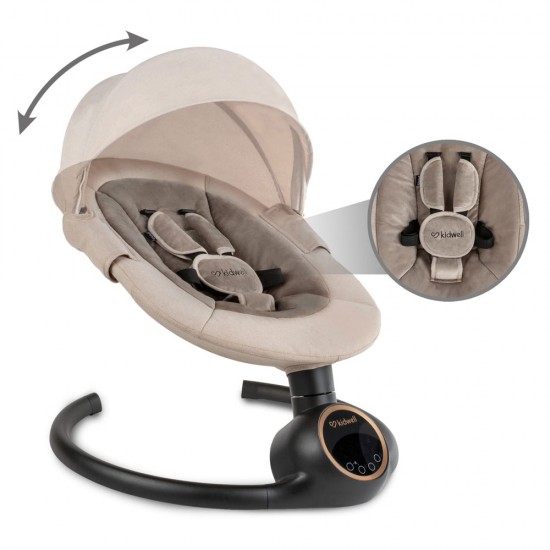 Balansoar electric 2 în 1 Kidwell REVE bej/auriu