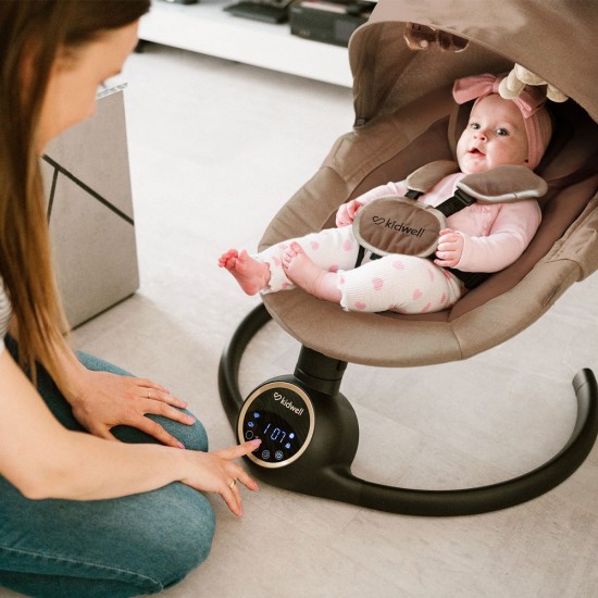 Balansoar electric 2 în 1 Kidwell REVE bej/auriu