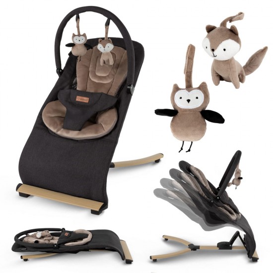 Balansoar bebe Kidwell Rubi, negru-auriu