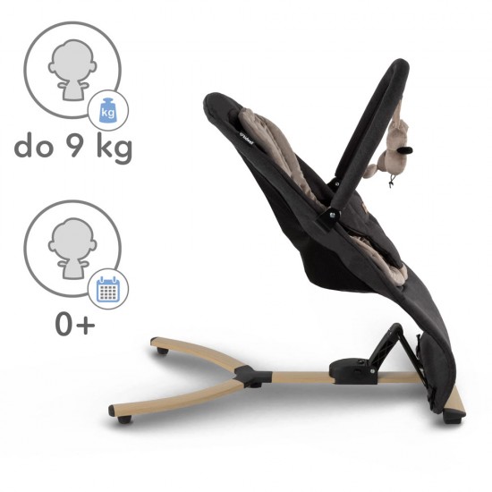 Balansoar bebe Kidwell Rubi, negru-auriu