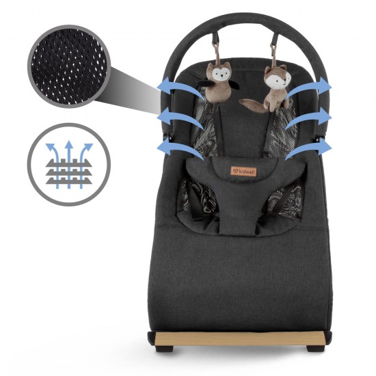 Balansoar bebe Kidwell Rubi, negru-auriu