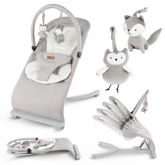 Balansoar bebe Kidwell Rubi, gri-alb