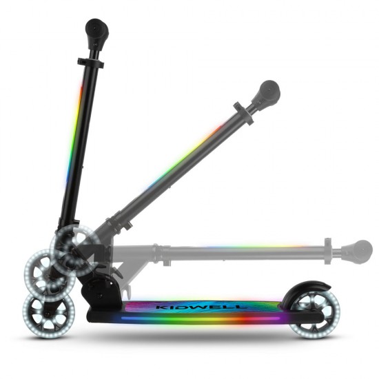 Trotinetă pliabilă cu două roți cu lumini Led - Kidwell Mido