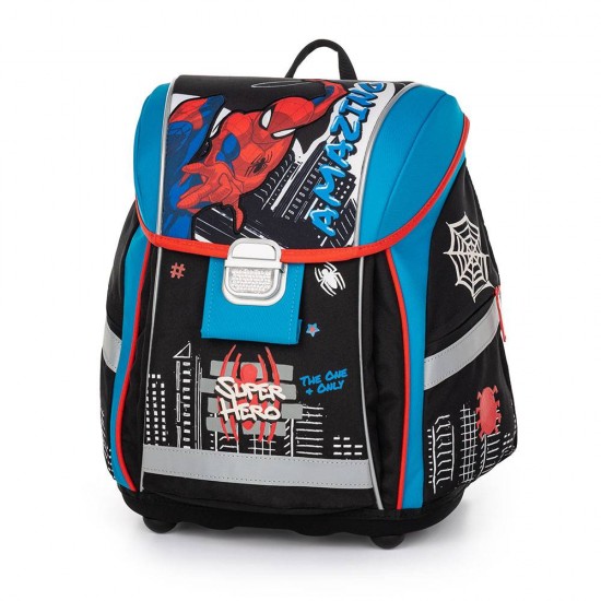 Ghiozdan ergonomic pentru băieți,model Premium Light Spiderman - Oxybag
