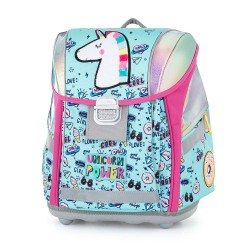 Ghiozdan ergonomic pentru fete, model Premium Light Unicorn Iconic Oxybag