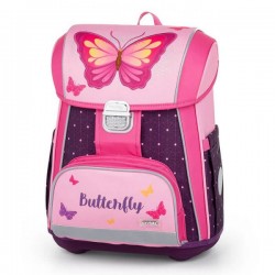 Ghiozdan ergonomic Premium Cool Butterfly, roz- Oxybag