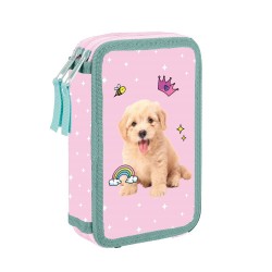 Penar fete cu două compartimente, model Dogs, roz - Oxybag