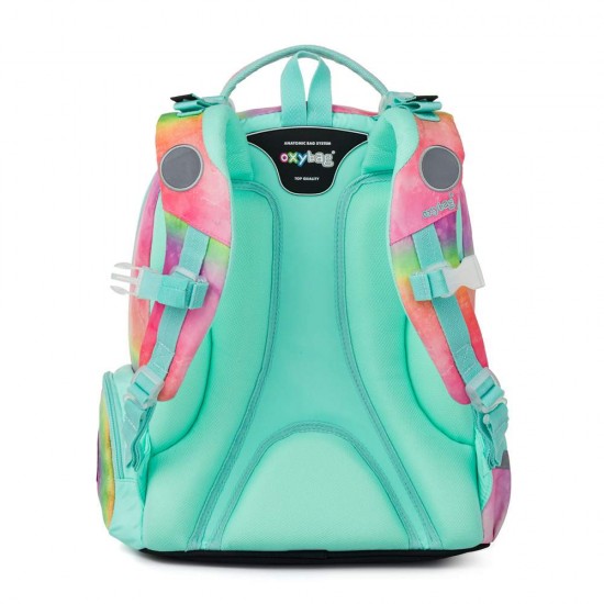 Ghiozdan anatomic fete OXY GO, model Magic curcubeu - Oxybag