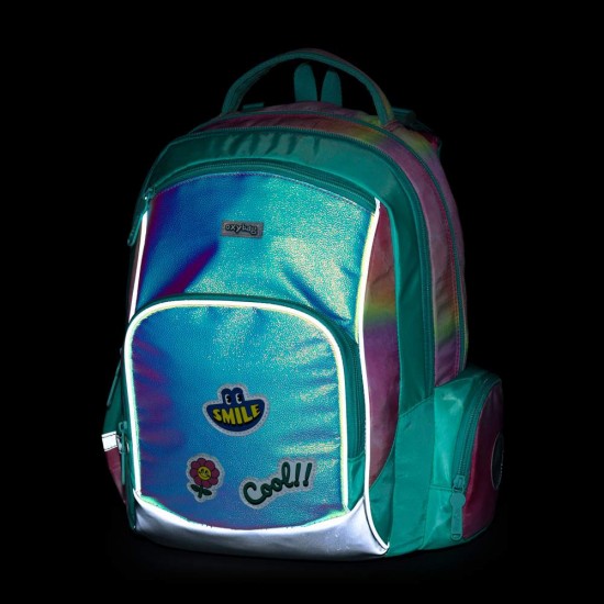 Ghiozdan anatomic fete OXY GO, model Magic curcubeu - Oxybag