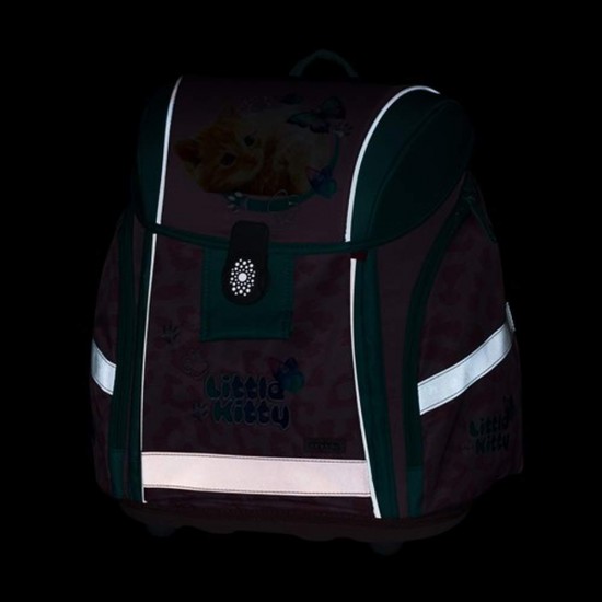 Ghiozdan ergonomic pentru fete Premium Light, model Little Kitty - Oxybag