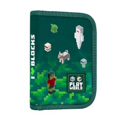Penar băieți cu un compartiment, pliabil, model Minecraft Playworld Premium Ligh  - Oxybag