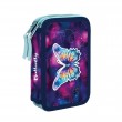Penar cu două compartimente pentru fete, cu model Butterfly - Oxybag Penar cu două compartimente pentru fete, cu model Butterfly - Oxybag