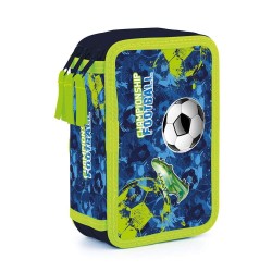 Penar cu trei compartimente pentru copii, fără rechizite – model Football Championship Premium Light, Oxybag