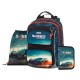 Set de școală: ghiozdan ergonomic, penar și rucsac tip sac cu șnur pentru băieți, 3 piese - Speed Oxy Jumper, Oxybag