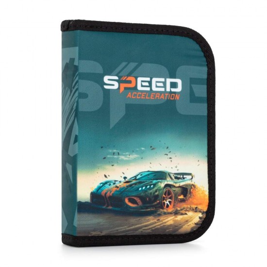 Set de școală: ghiozdan ergonomic, penar și rucsac tip sac cu șnur pentru băieți, 3 piese - Speed Oxy Jumper, Oxybag