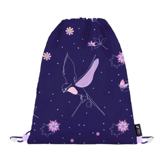 Set de școală: ghiozdan ergonomic, penar și rucsac tip sac cu șnur pentru fete, 3 piese - Flowers Oxy Jumper, Oxybag