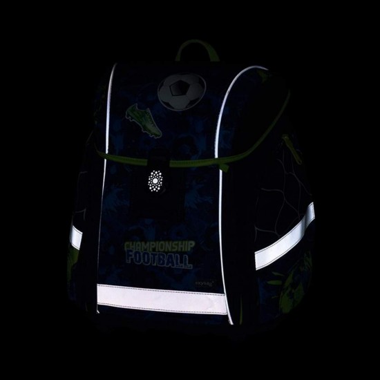 Set de școală: ghiozdan ergonomic, penar și sac de sport pentru baieti, 3 piese - PREMIUM LIGHT Football Championship, Oxybag