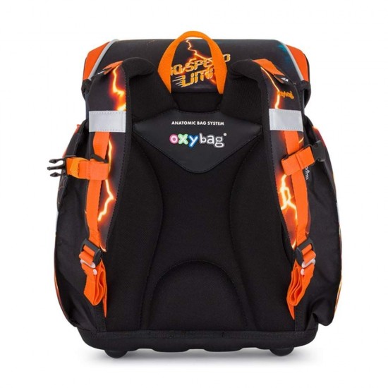 Set de școală: ghiozdan ergonomic, penar și sac de sport pentru băieți, 3 piese - PREMIUM LIGHT No Speed Limit , Oxybag