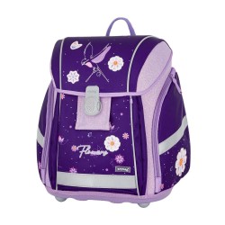 Set de școală: ghiozdan ergonomic, penar și sac de sport pentru fete, 3 piese - PREMIUM LIGHT Flowers Colibri, Oxybag