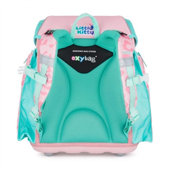 Set de școală: ghiozdan ergonomic, penar și sac de sport pentru fete, 3 piese - PREMIUM LIGHT Little Kitty, Oxybag