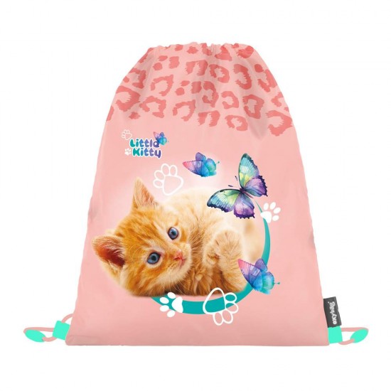 Set de școală: ghiozdan ergonomic, penar și sac de sport pentru fete, 3 piese - PREMIUM LIGHT Little Kitty, Oxybag