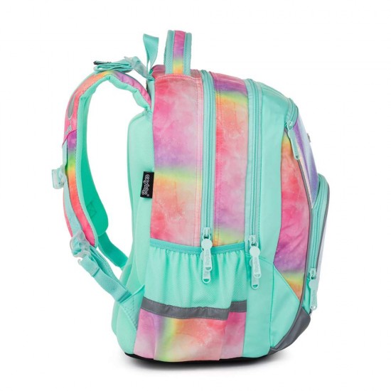 Set școală pentru fete: ghiozdan, rucsac, penar - model OXY GO Magic curcubeu, Oxybag