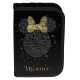 Penar fete cu un compartiment, echipat, pliabil, DISNEY MINNIE,  black-gold, Paso