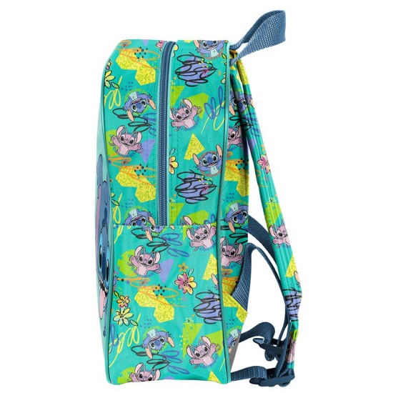 Ghiozdan copii grădiniță cu un compartiment, model STITCH, albastru - Paso