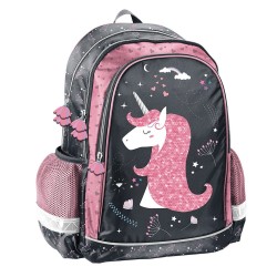 Ghiozdan/rucsac ergonomic pentru școală, model UNICORN, albastru închis - Paso