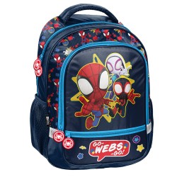 Ghiozdan/rucsac școlar cu două compartimente pentru băieți -   SPIDEY albastru - Paso