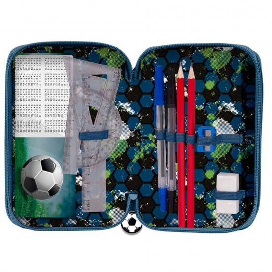 Penar echipat cu trei compartimente, model FOOTBALL CLUB  - Paso