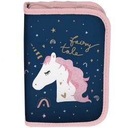 Penar fete cu un compartiment, pliabil, model Unicorn - albastru închis