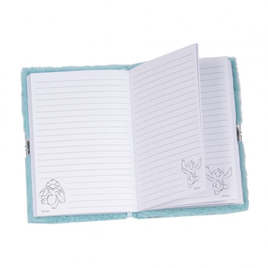 Jurnalul pufos cu lacăt, model DISNEY STITCH Adventure, verde - Paso
