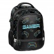 Ghiozdan ergonomic băieți pentru școală, model  Gamer Star negru -Paso