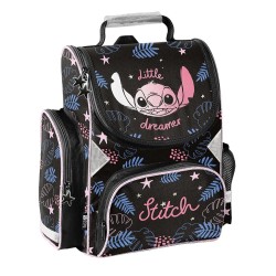 Ghiozdan ergonomic pentru copii, model Little Stitch negru - Paso