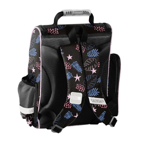 Ghiozdan ergonomic pentru copii, model Little Stitch negru - Paso
