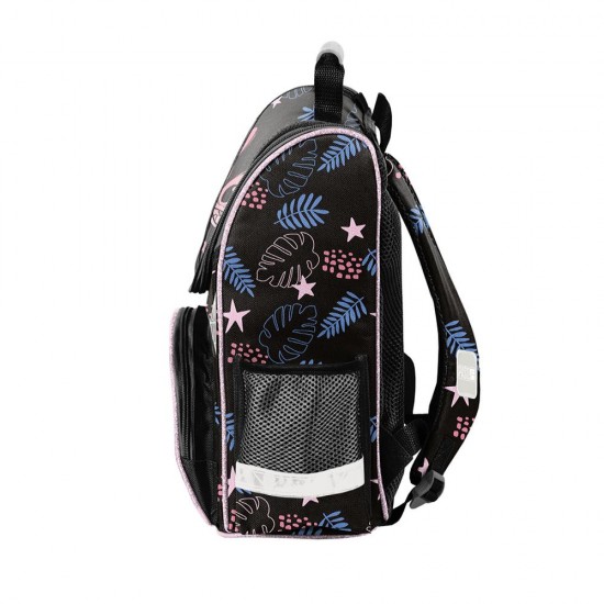 Ghiozdan ergonomic pentru copii, model Little Stitch negru - Paso